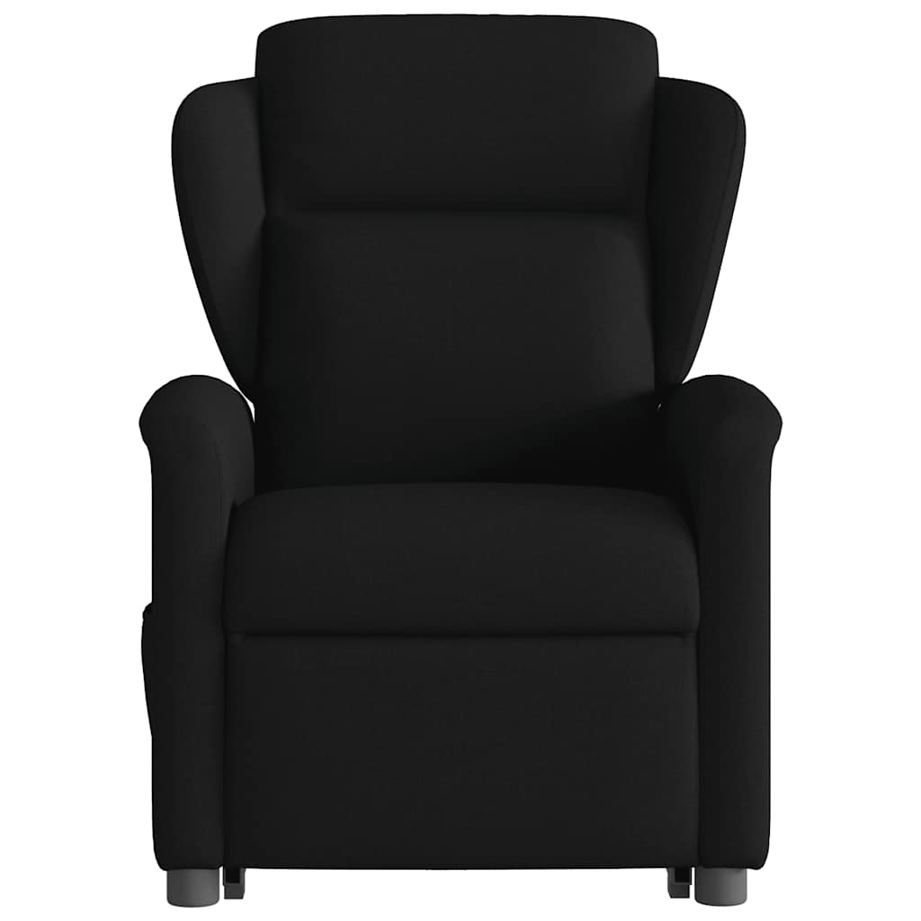 Relaxsessel mit Aufstehhilfe Elektrisch Schwarz Stoff