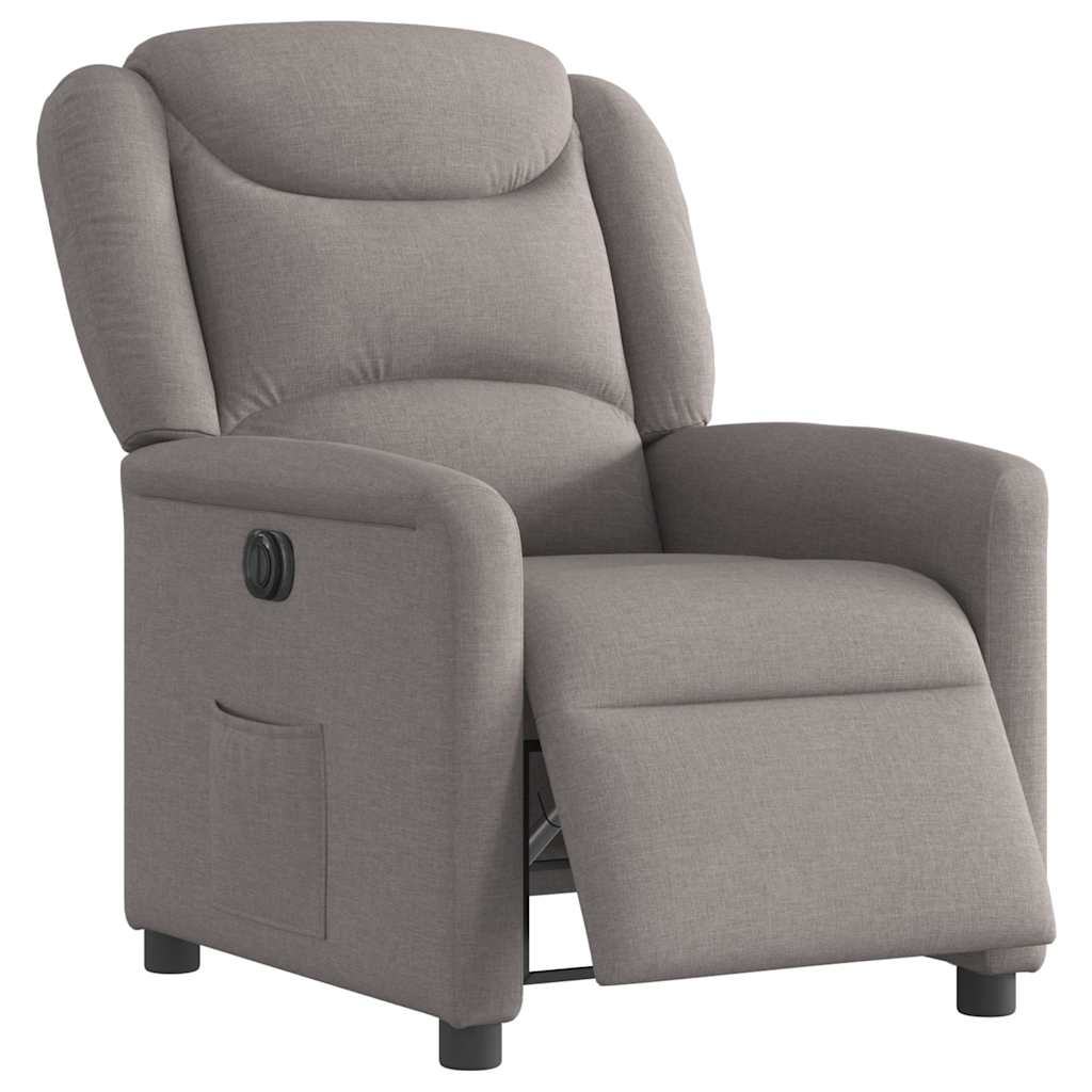 Relaxsessel Elektrisch Taupe Stoff