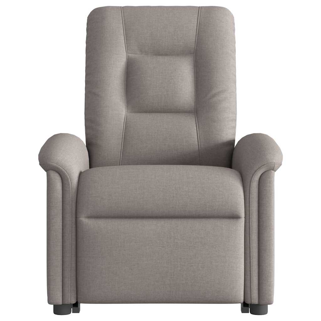 Relaxsessel mit Aufstehhilfe Taupe Stoff