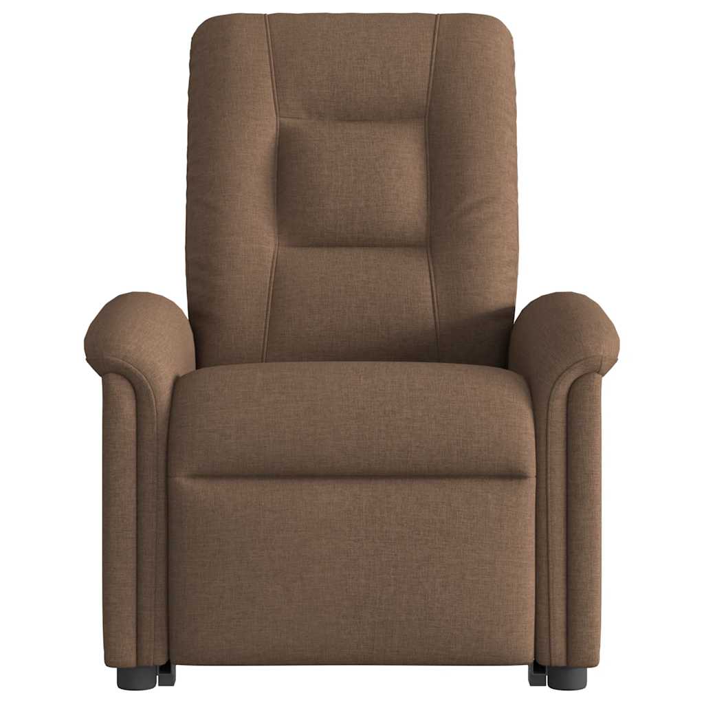 Relaxsessel mit Aufstehhilfe Elektrisch Braun Stoff