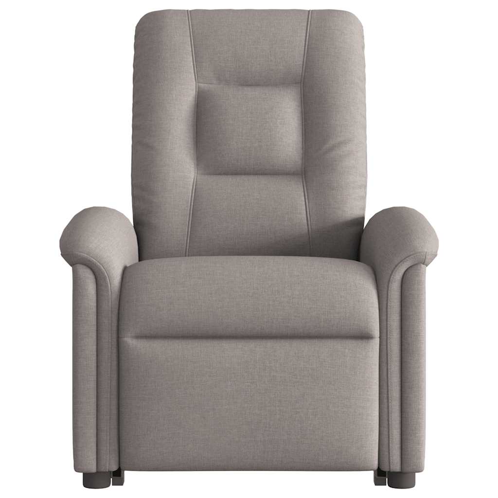 Relaxsessel mit Aufstehhilfe Elektrisch Taupe Stoff