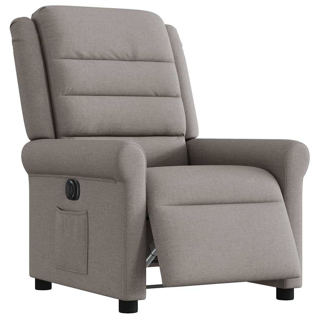 Relaxsessel Elektrisch Taupe Stoff