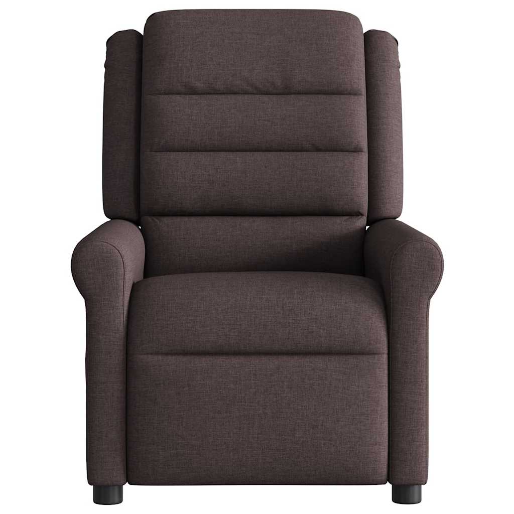 Massagesessel Elektrisch Dunkelbraun Stoff