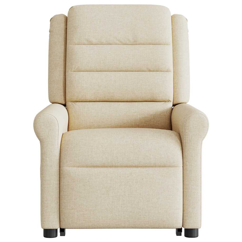 Relaxsessel mit Aufstehhilfe Creme Stoff