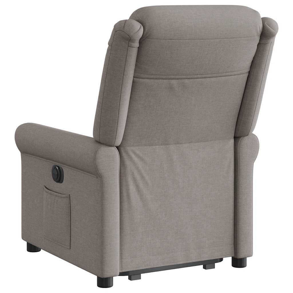 Relaxsessel mit Aufstehhilfe Elektrisch Taupe Stoff