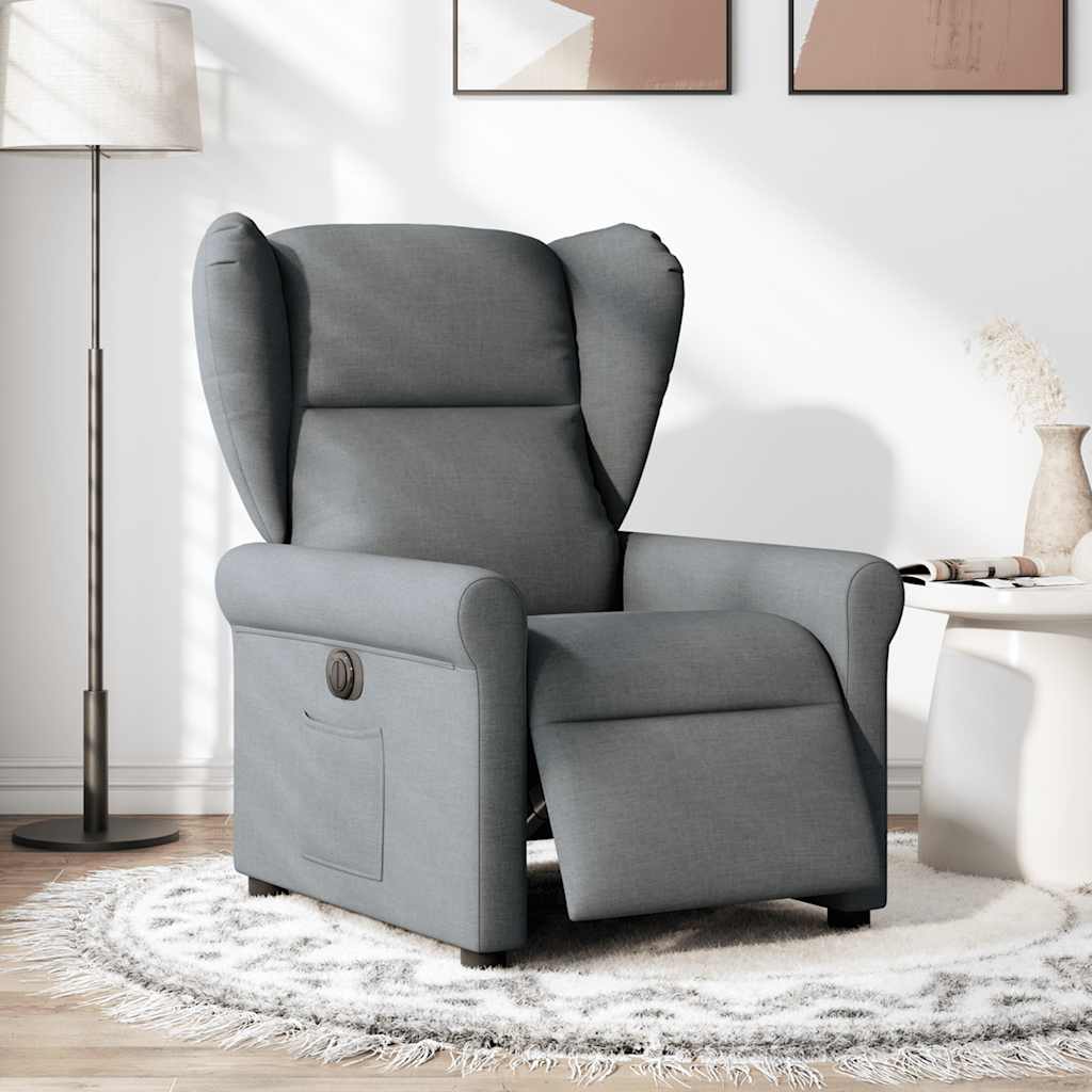 Relaxsessel Elektrisch Dunkelgrau Stoff