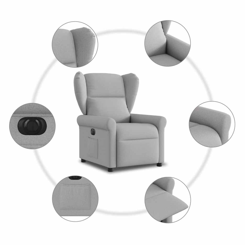 Relaxsessel Elektrisch Wolkengrau Stoff