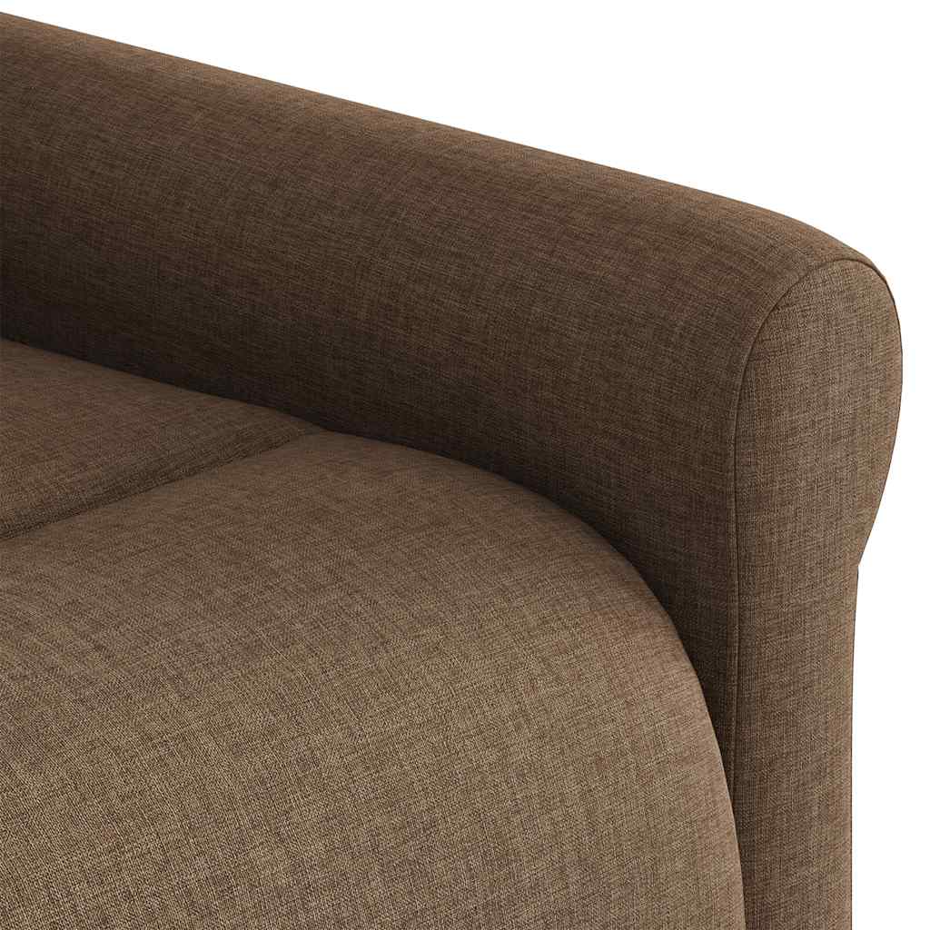 Relaxsessel mit Aufstehhilfe Braun Stoff