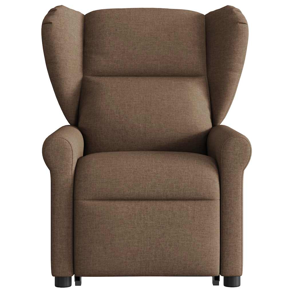 Relaxsessel mit Aufstehhilfe Braun Stoff