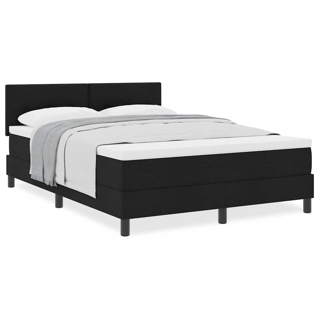 Boxspringbett mit Matratze Schwarz 160 x 200 cm Stoff