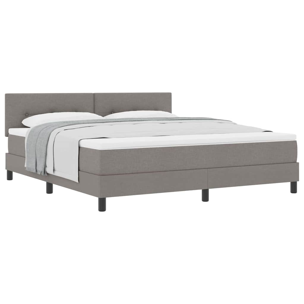 Boxspringbett mit Matratze Taupe 180 x 200 cm Stoff