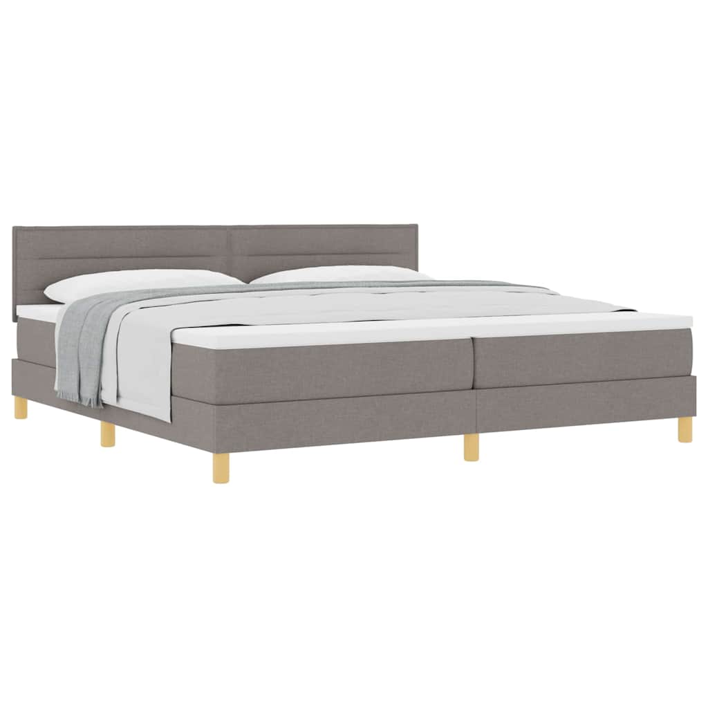 Boxspringbett mit Matratze Taupe 200 x 200 cm Stoff