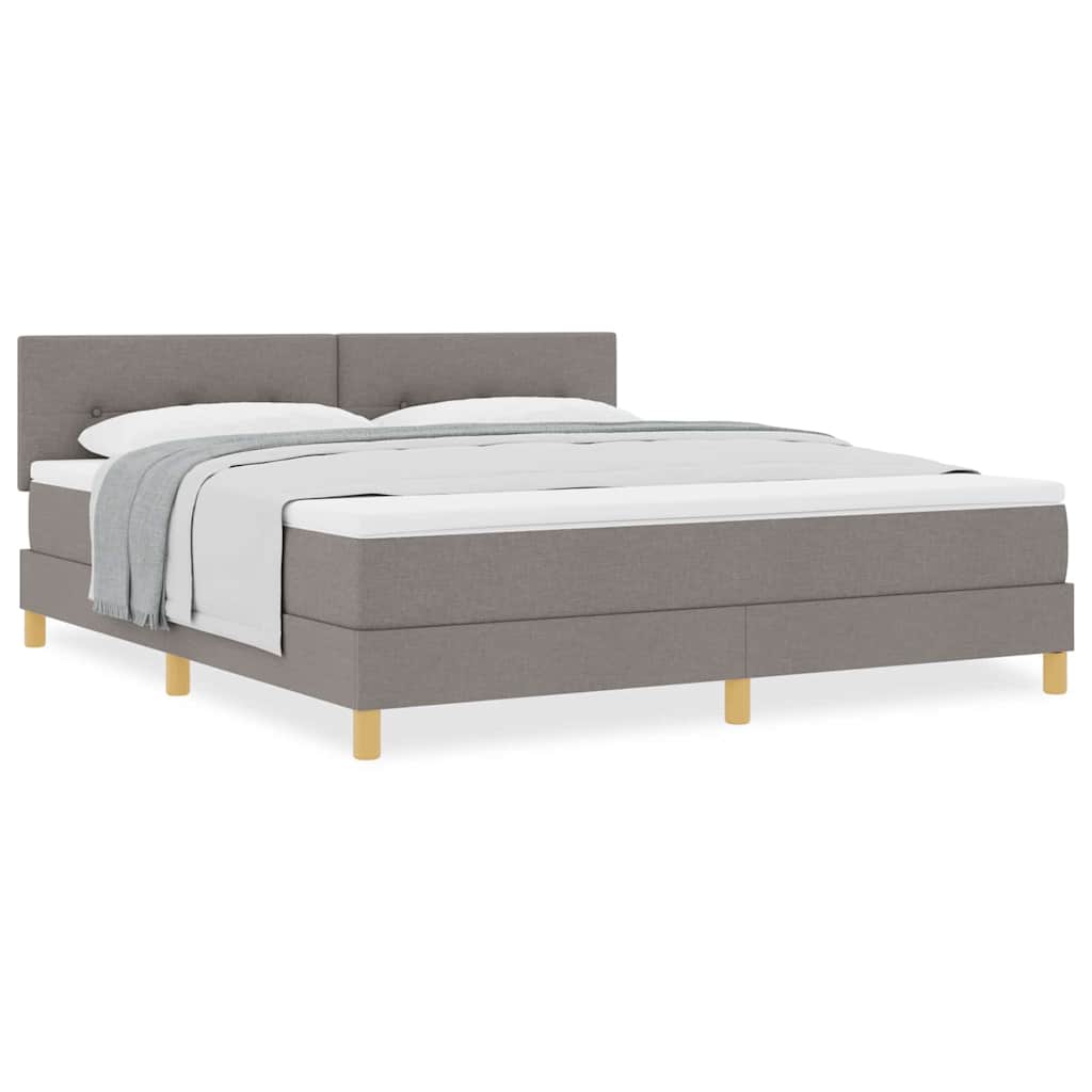 Boxspringbett mit Matratze Taupe 180 x 200 cm Stoff