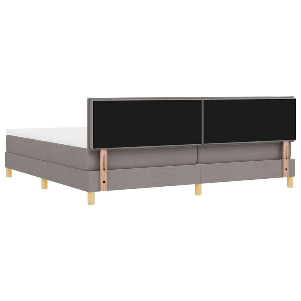 Boxspringbett mit Matratze Taupe 200 x 200 cm Stoff