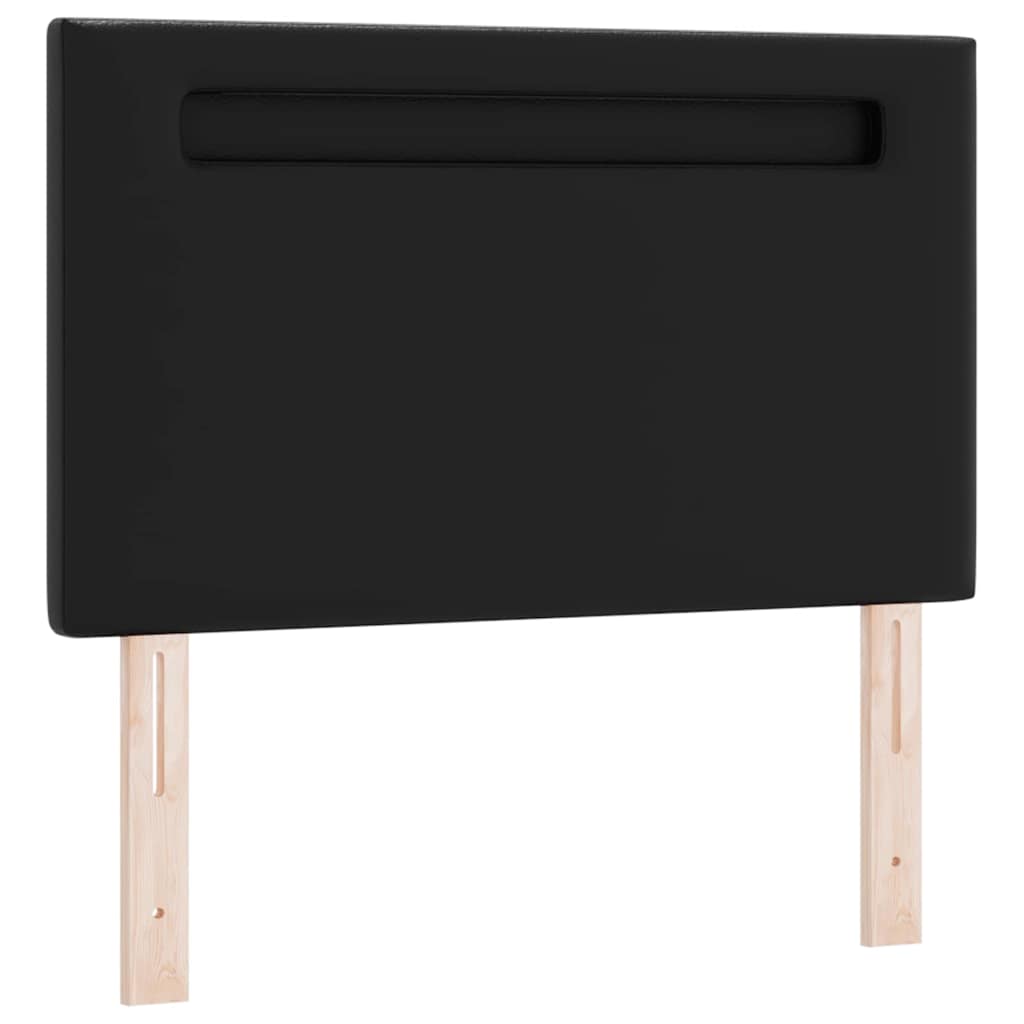 Bettgestell mit Matratze Schwarz 100 x 200 cm Kunstleder