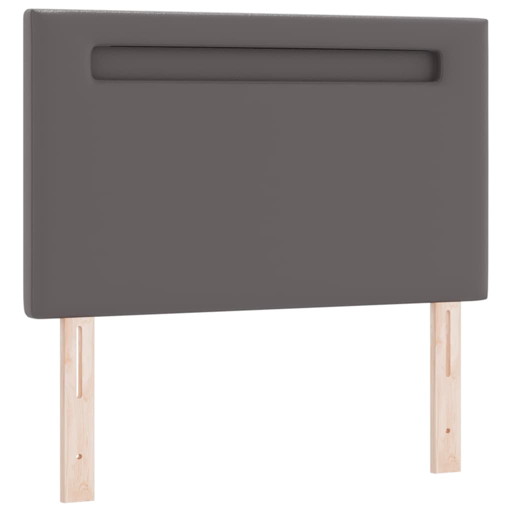 Bettgestell mit Matratze Grau 100 x 200 cm Kunstleder