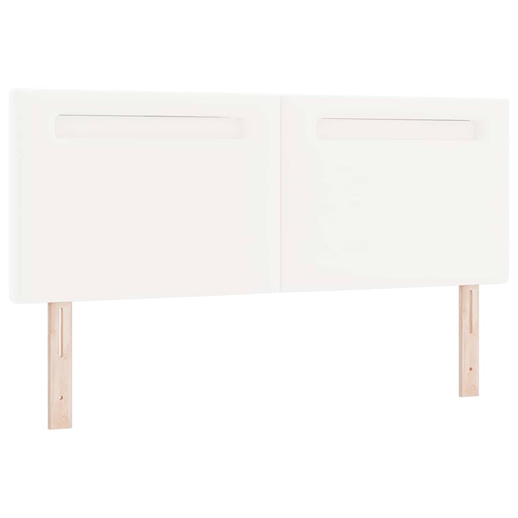 Bettgestell mit Matratze Weiß 140 x 200 cm Kunstleder