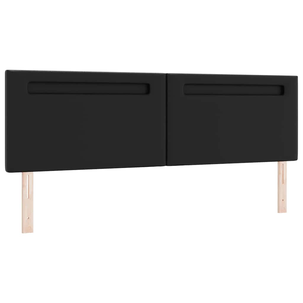 Bettgestell mit Matratze Schwarz 180 x 200 cm Kunstleder