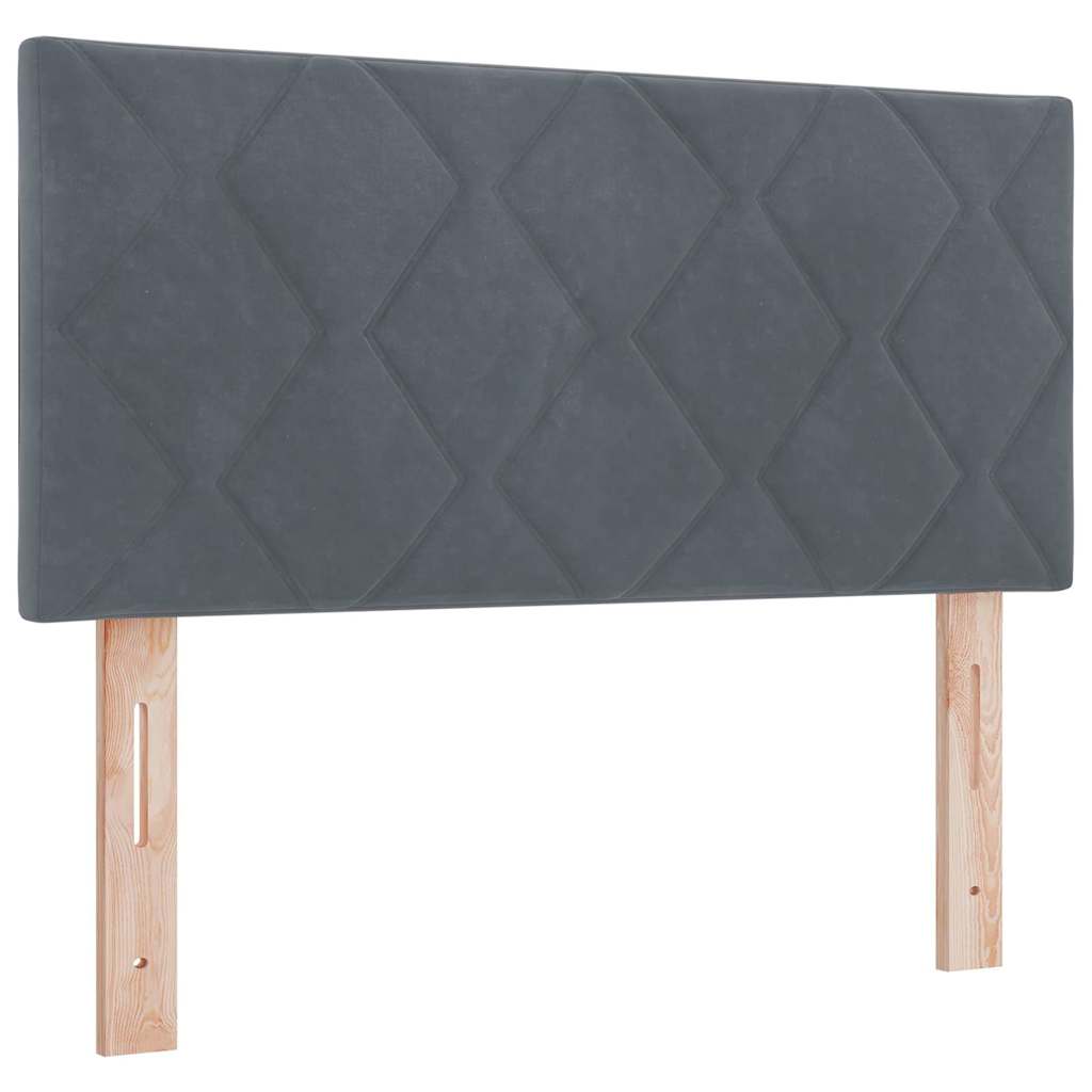 Boxspringbett mit Matratze Dunkelgrau 120 x 200 cm Stoff