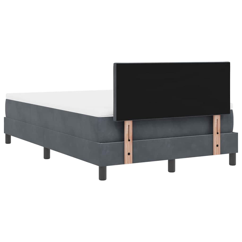 Boxspringbett mit Matratze Dunkelgrau 120 x 200 cm Stoff