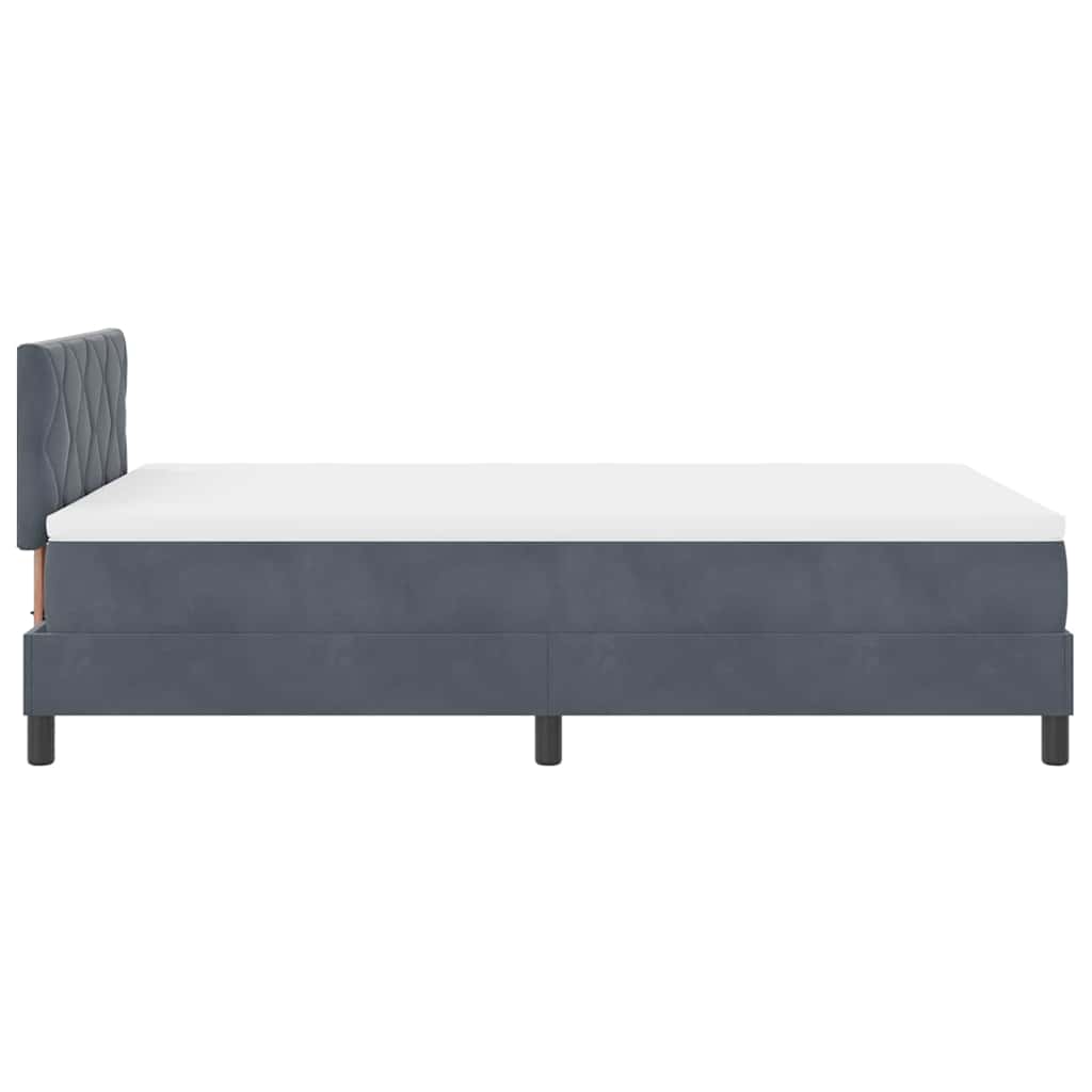 Boxspringbett mit Matratze Dunkelgrau 120 x 200 cm Stoff
