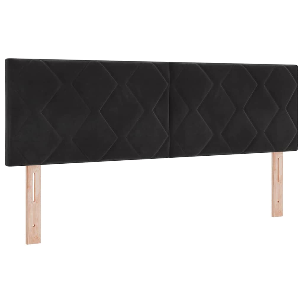 Boxspringbett mit Matratze Schwarz 160 x 200 cm Stoff
