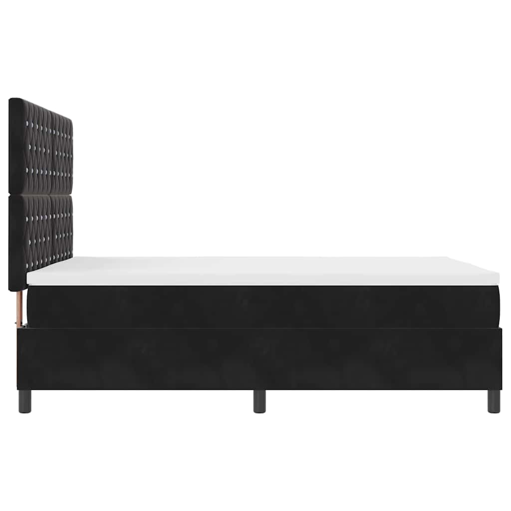 Boxspringbett mit Matratze Schwarz 160 x 200 cm Samt