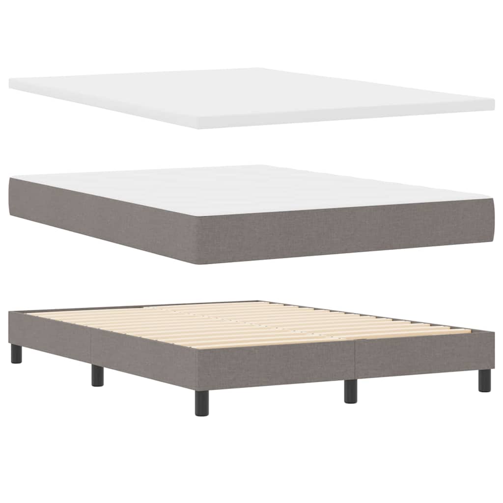 Boxspringbett mit Matratze Taupe 140 x 200 cm Stoff