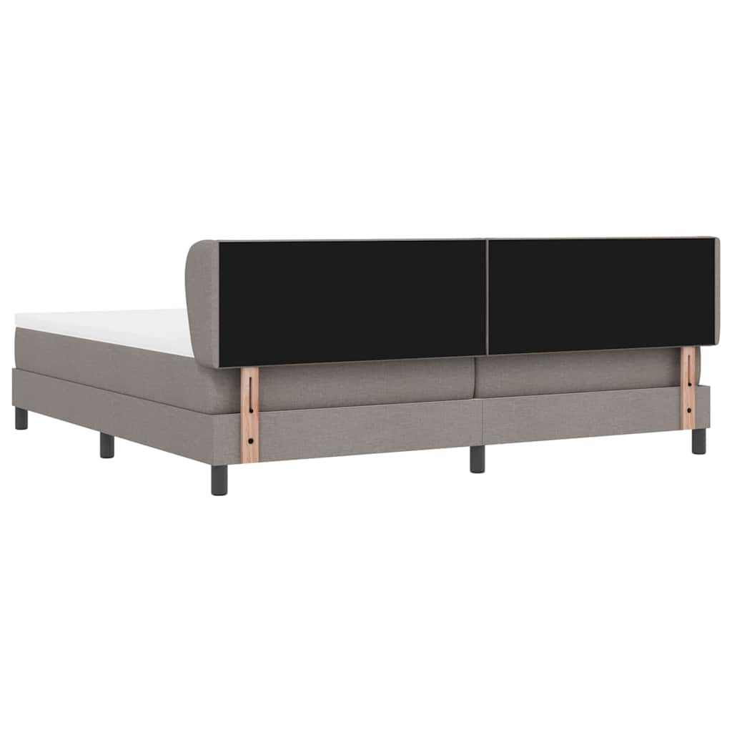 Boxspringbett mit Matratze Taupe 200 x 200 cm Stoff