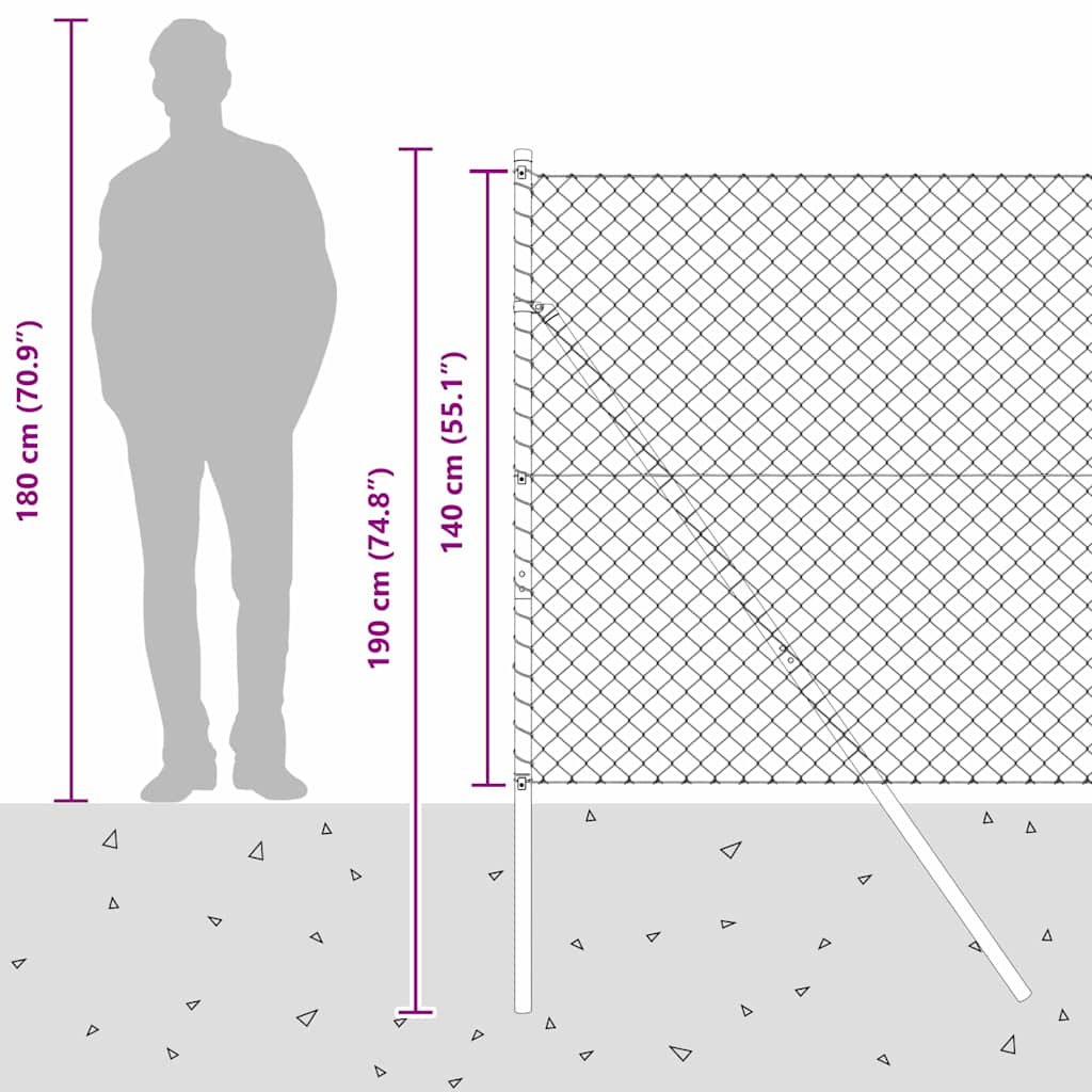 Ground Fix Geschweißter Drahtzaun 10 x 1,4 m (B x H)
