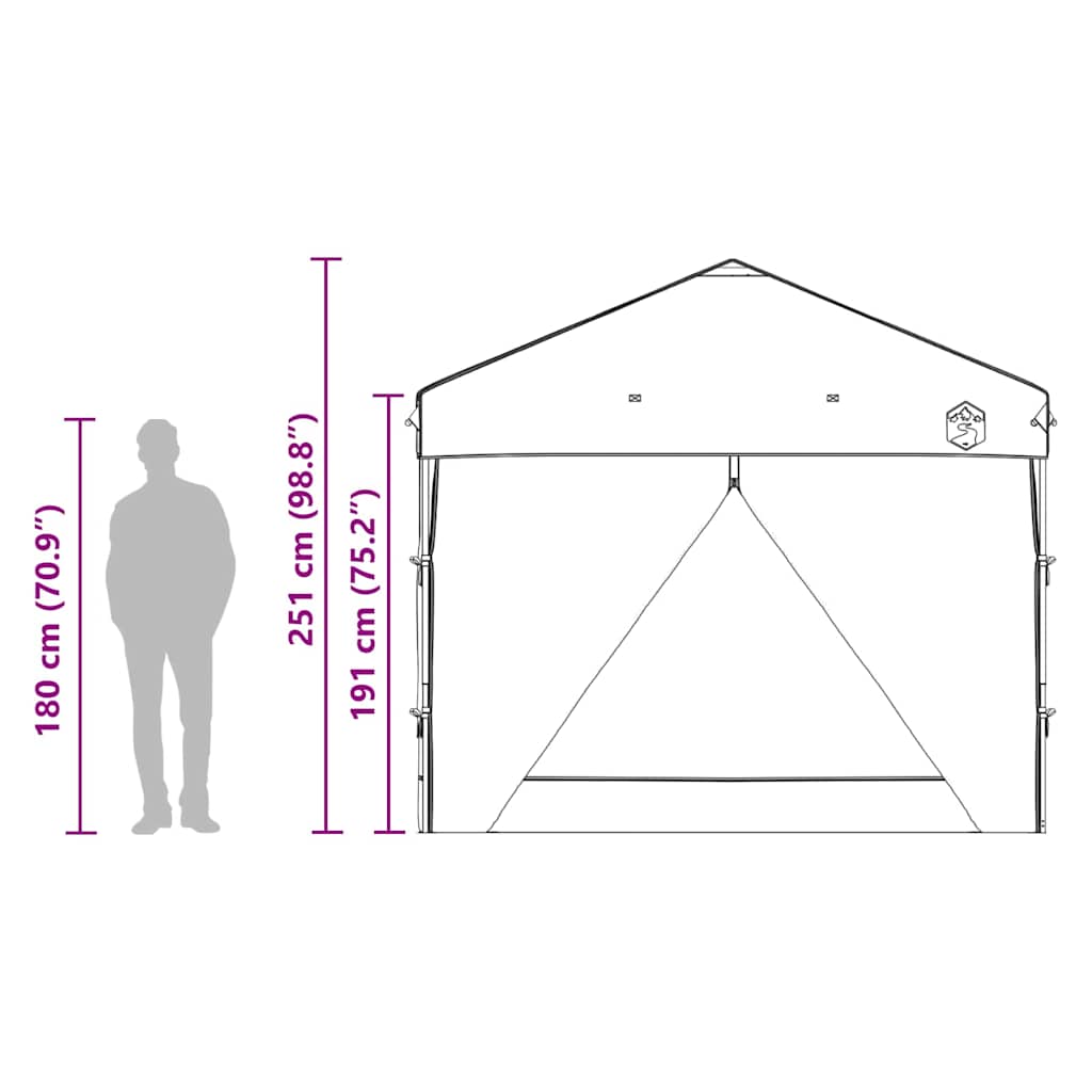Pavillon-Zelt 243 x 243 x 251 cm Grün Stoff