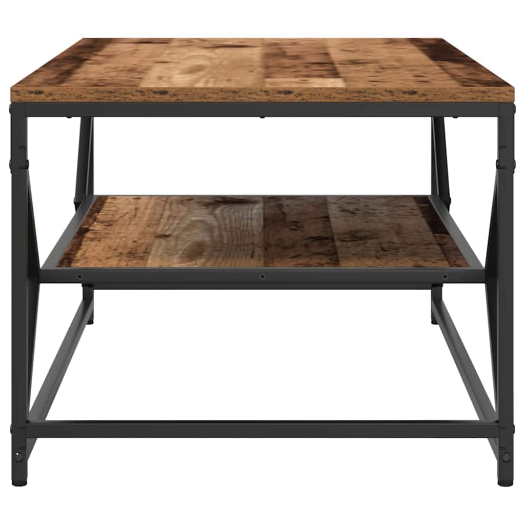 Couchtisch Altholz 90 x 50 x 40 cm Ingenieurholz und Stahl