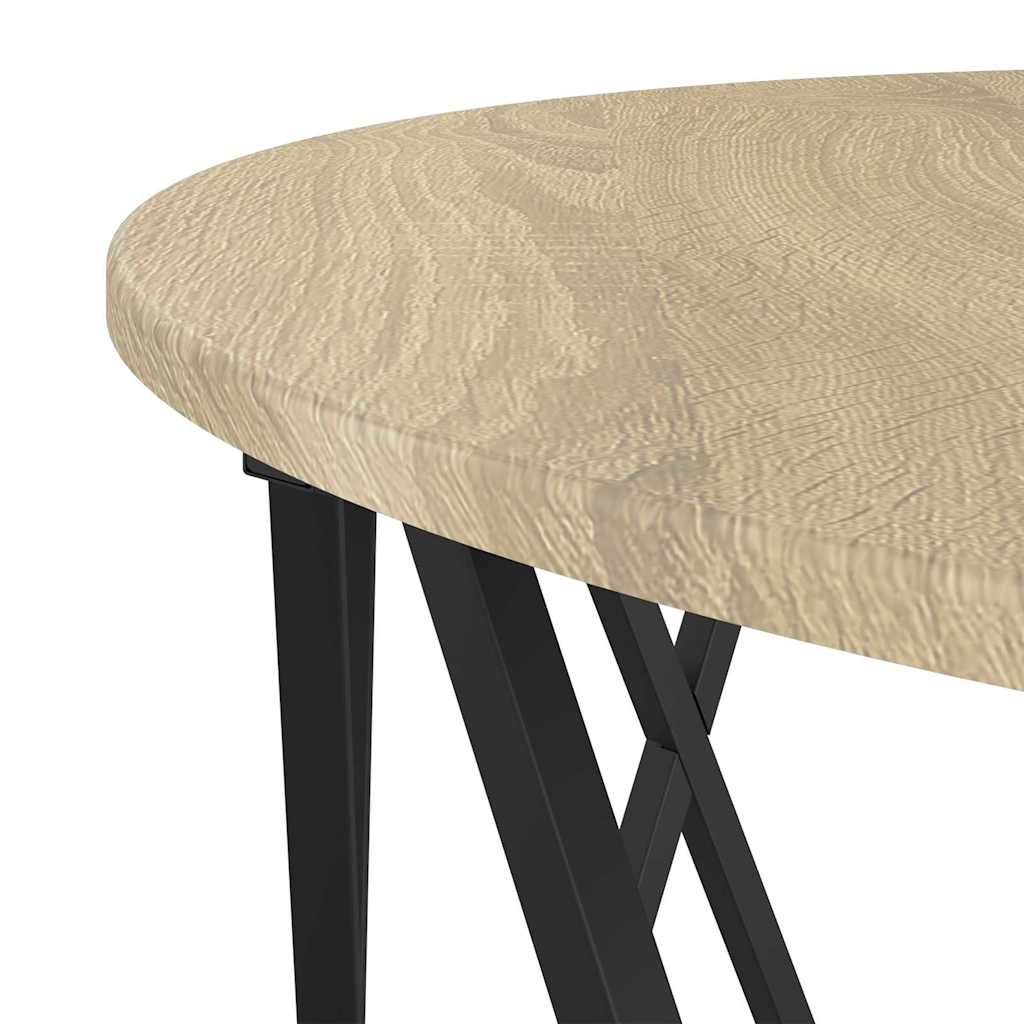 Couchtisch Sonoma-Eiche 80 x 80 x 42 cm Ingenieurholz und Stahl