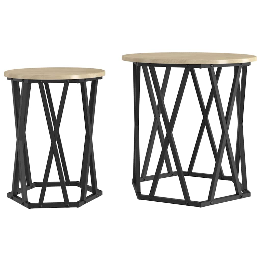 Couchtisch 2 pcs Sonoma Eiche 50 x 50 x 50 cm