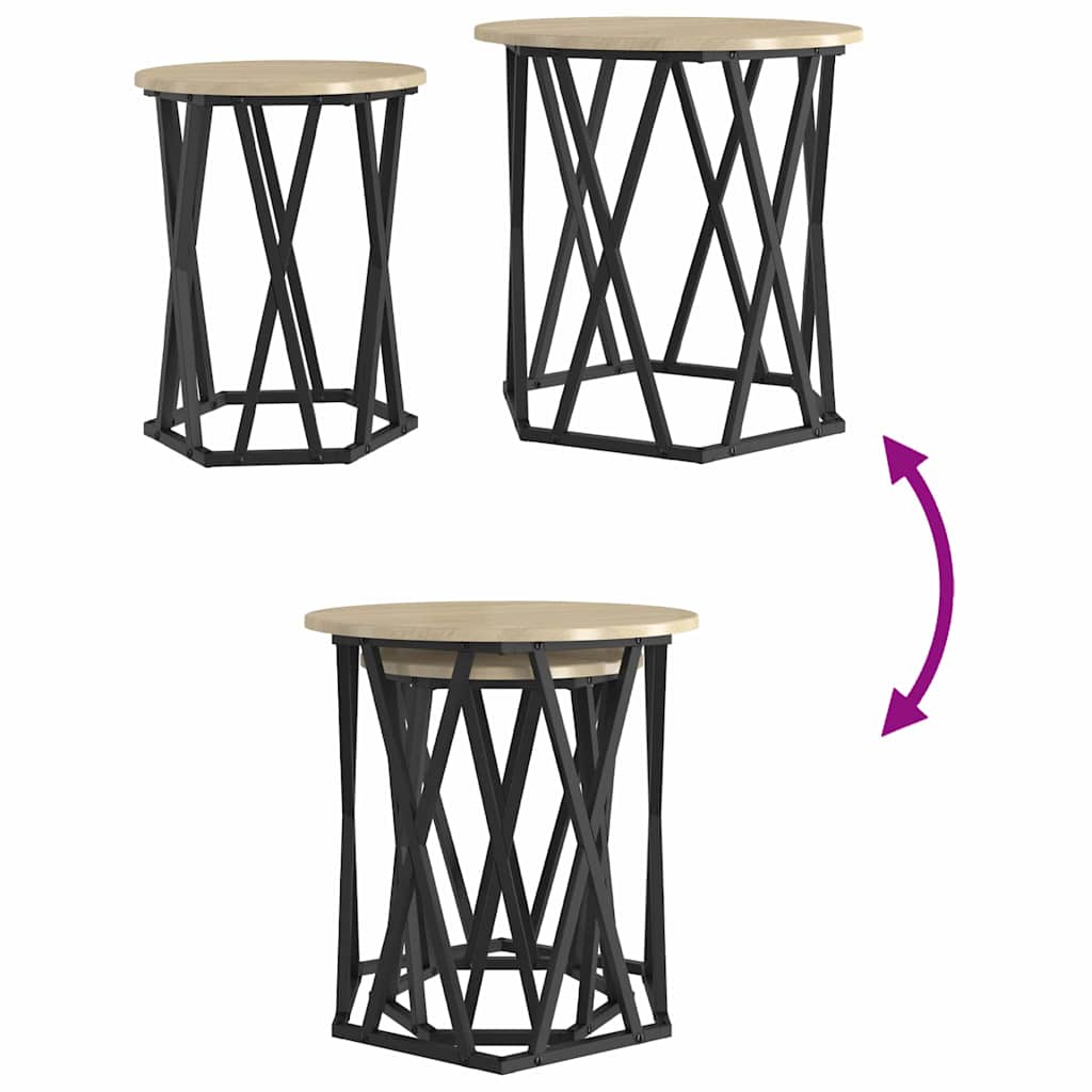Couchtisch 2 pcs Sonoma Eiche 50 x 50 x 50 cm