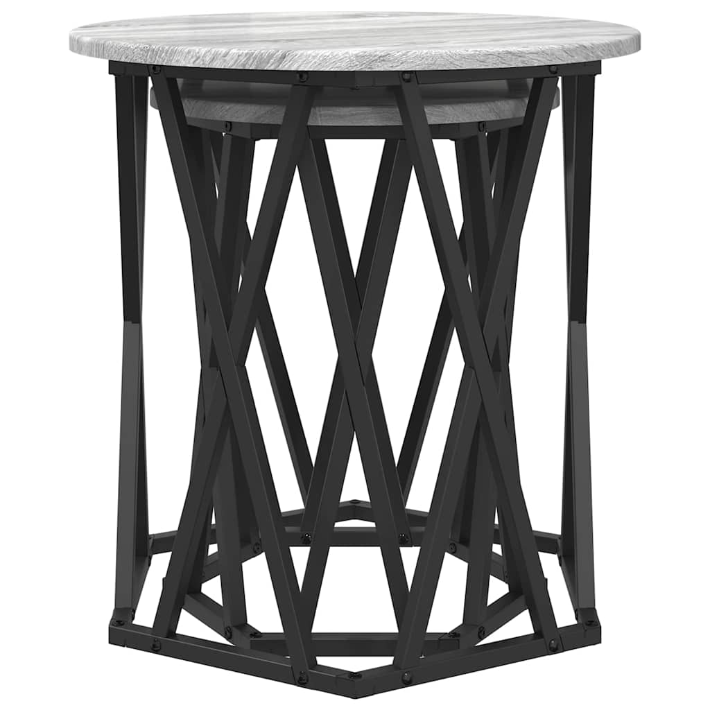 Couchtisch 2 pcs Grau Sonoma 50 x 50 x 50 cm