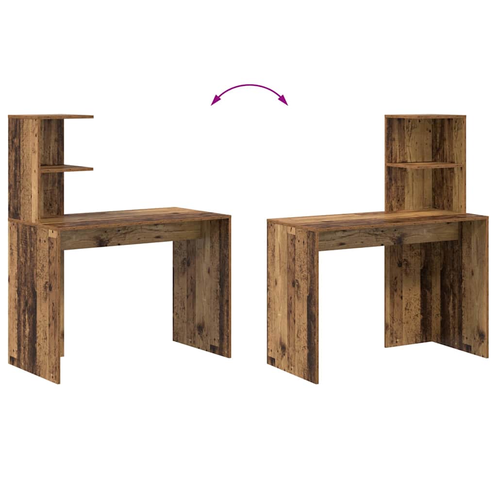 Bureau en vieux bois Bois ancien Bois Moyen Minimaliste
