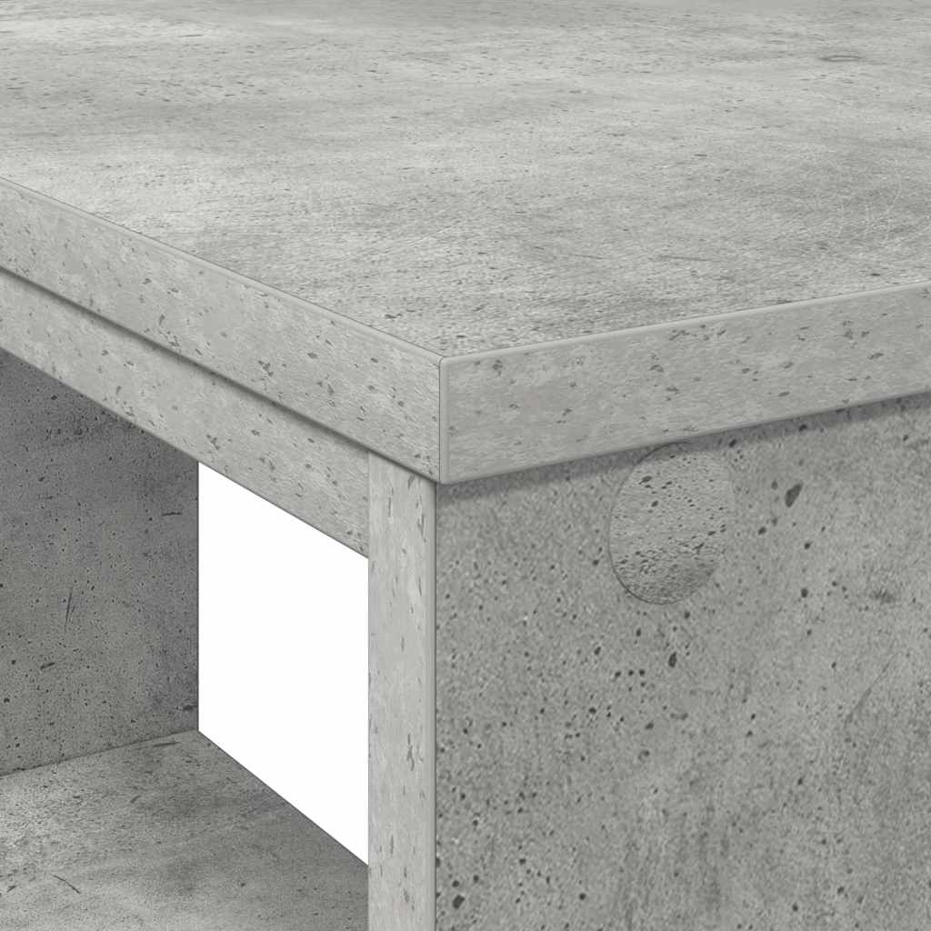 Schreibtisch mit Regal Grau 90 x 50 x 75 cm Holzwerkstoff