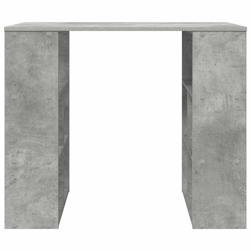 Schreibtisch mit Regal Grau 90 x 50 x 75 cm Holzwerkstoff