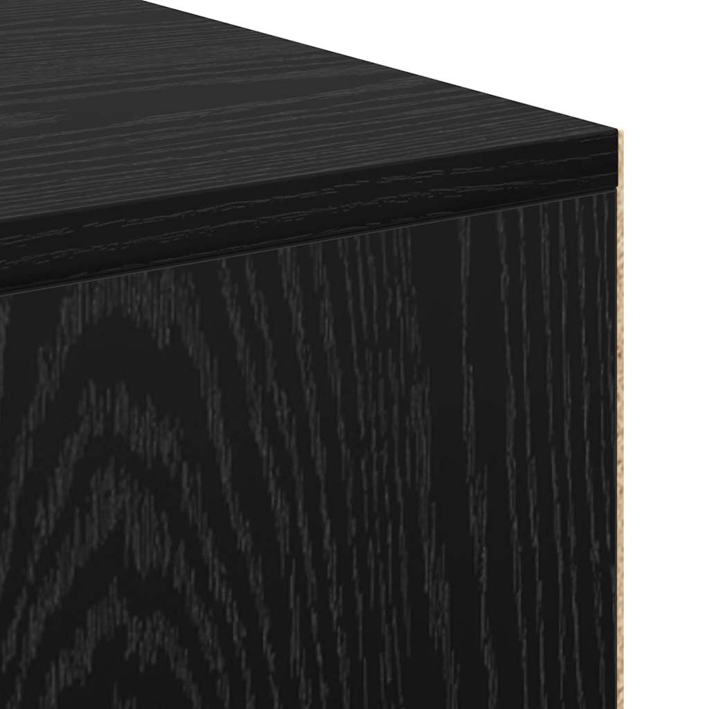 Schreibtisch mit Regal Schwarz Eichen-Optik 102 x 50 x 75 cm