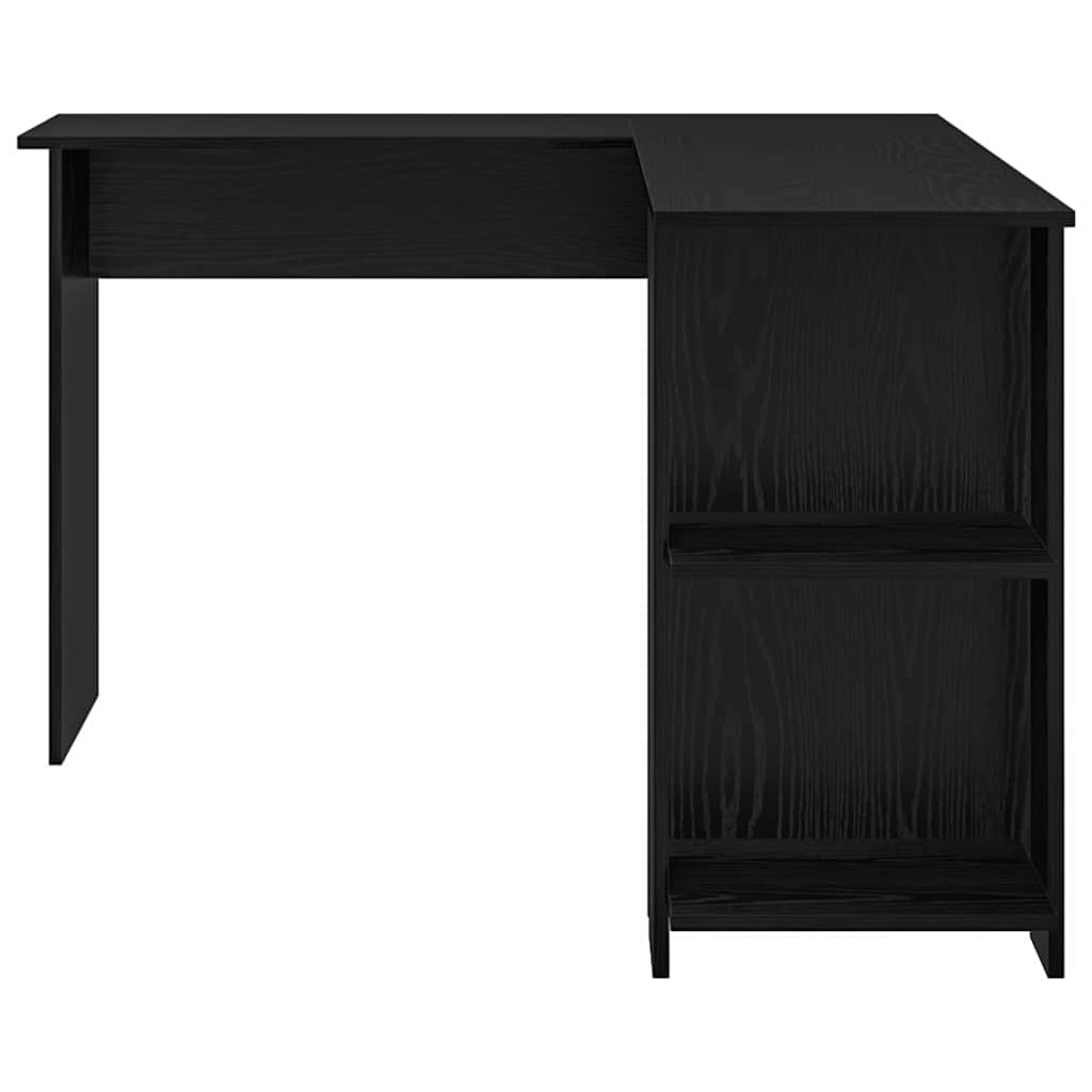 Eckschreibtisch mit Stauraum Schwarze Eiche 140 x 113,5 x 75 cm