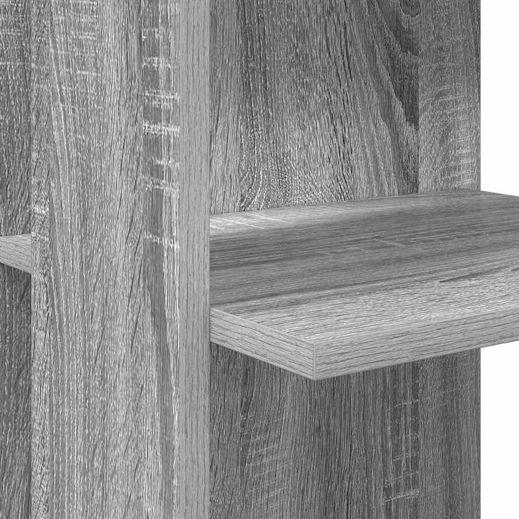 Eckschreibtisch mit Stauraum Graues Sonoma 140 x 113,5 x 75 cm