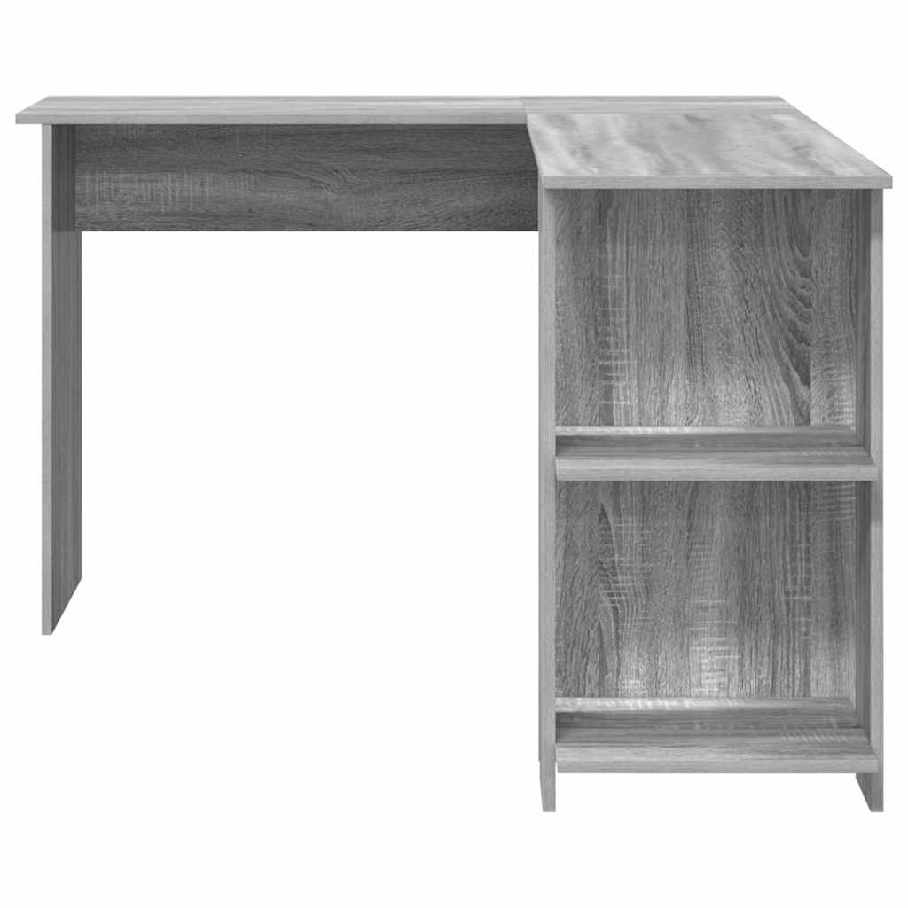 Eckschreibtisch mit Stauraum Graues Sonoma 140 x 113,5 x 75 cm