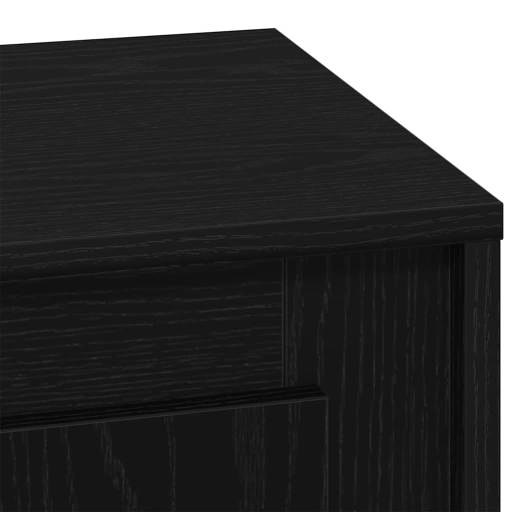 Nachttisch mit Schwarz 44 x 34.5 x 45 cm Holzwerkstoff