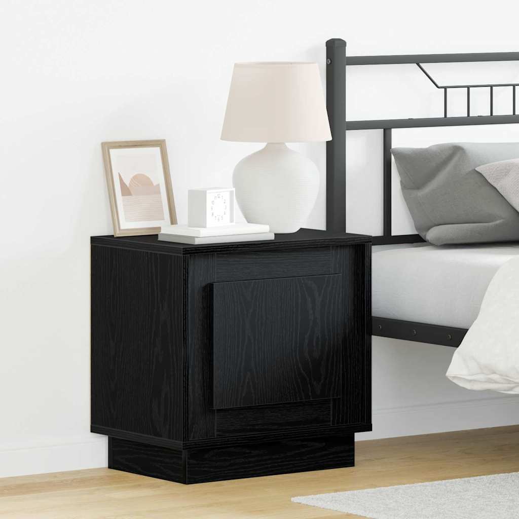Nachttisch mit Schwarz 44 x 34.5 x 45 cm Holzwerkstoff