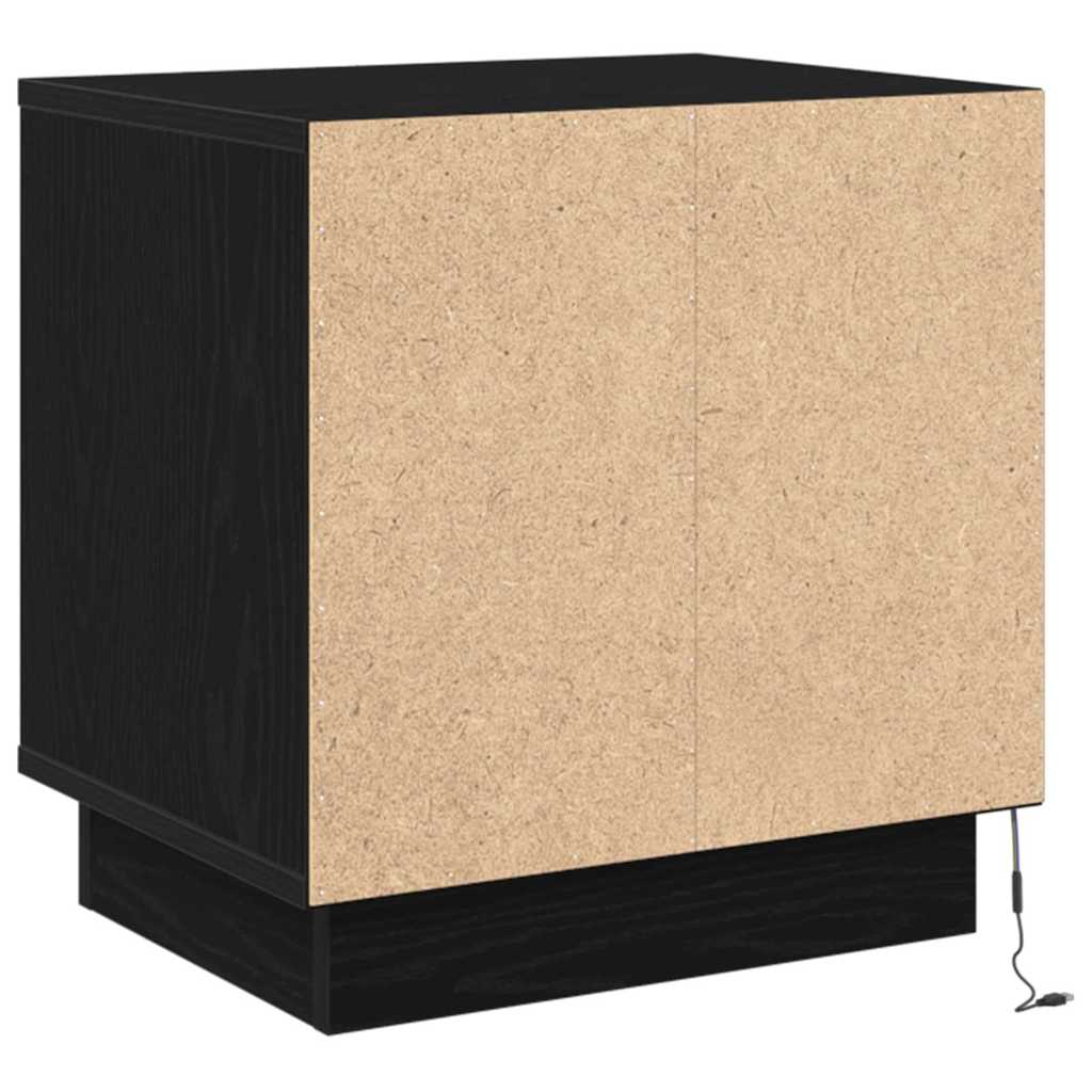 Nachttisch mit Schwarz 44 x 34.5 x 45 cm Holzwerkstoff