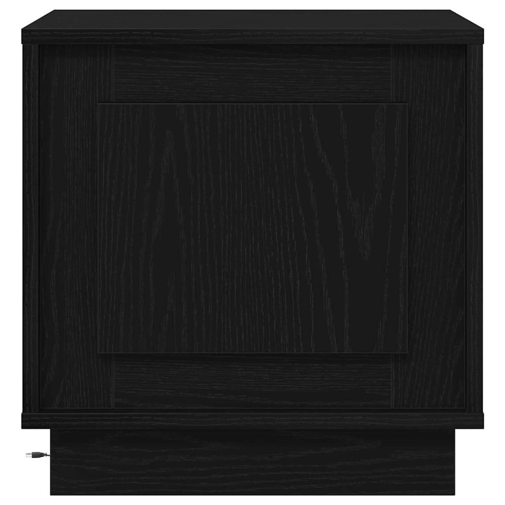 Nachttisch mit Schwarz 44 x 34.5 x 45 cm Holzwerkstoff