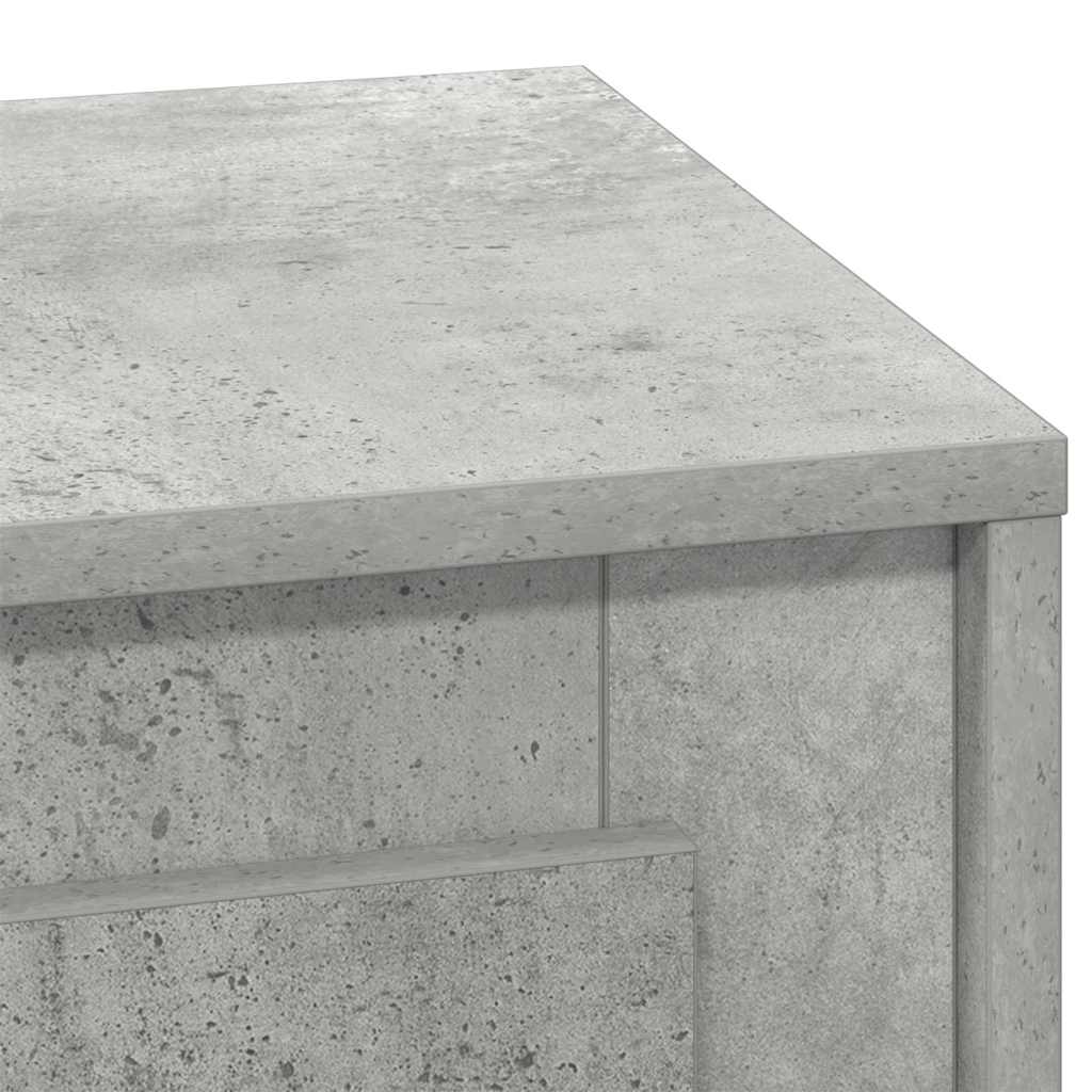 Nachttisch mit 2 pcs Betongrau 44 x 34.5 x 45 cm Holzwerkstoff