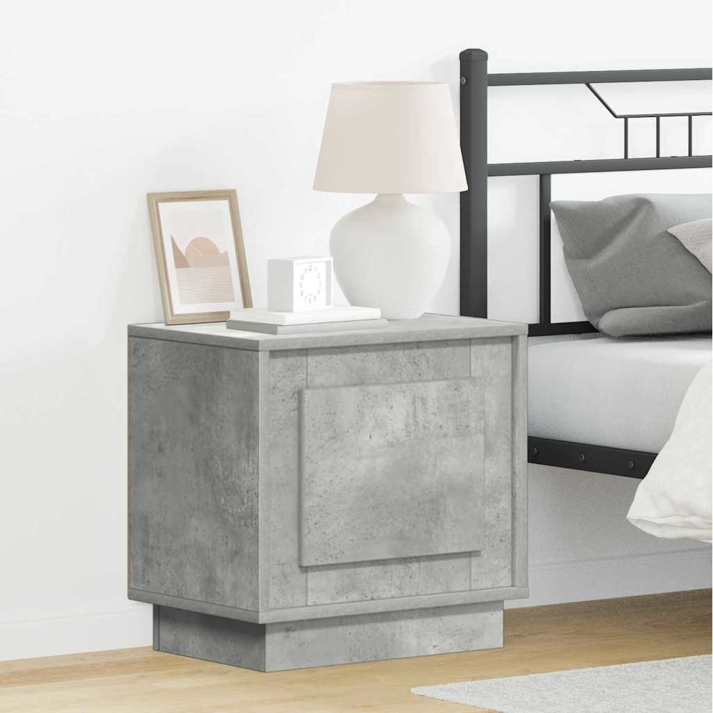 Nachttisch mit 2 pcs Betongrau 44 x 34.5 x 45 cm Holzwerkstoff