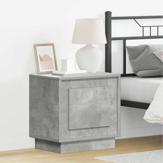 Nachttisch mit 2 pcs Betongrau 44 x 34.5 x 45 cm Holzwerkstoff